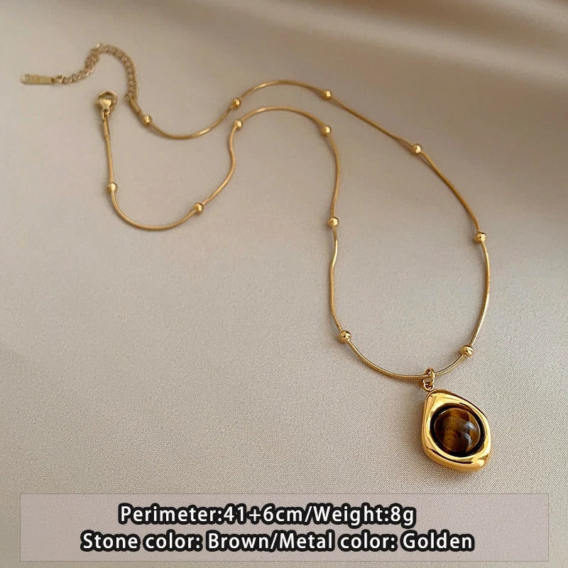 Original tiger-eye necklace dimensions