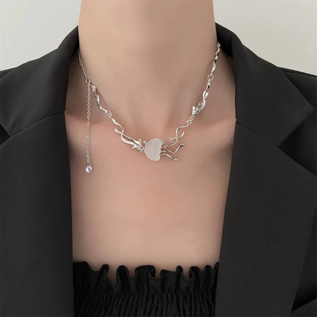 Layered Gothic Spider Statement Necklace