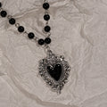 Y2K Heart & Cross Pendant Necklace