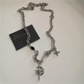 Y2K Punk Heart & Cross Pendant Necklace