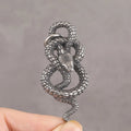Original alternate view of the coiled snake pendant