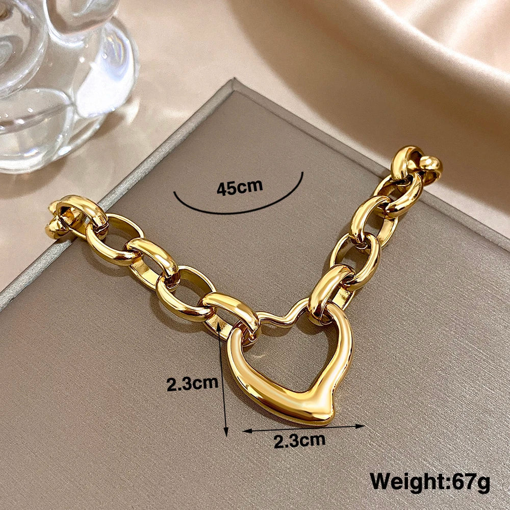 Original irregular heart necklace dimensions