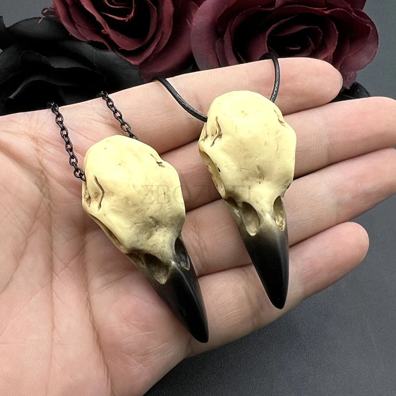 Original listing view of the 3D raven skull pendant