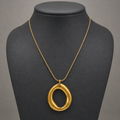 Sculptural Gold Irregular Pendant Necklace
